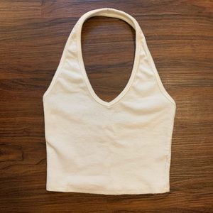 White Halter Top